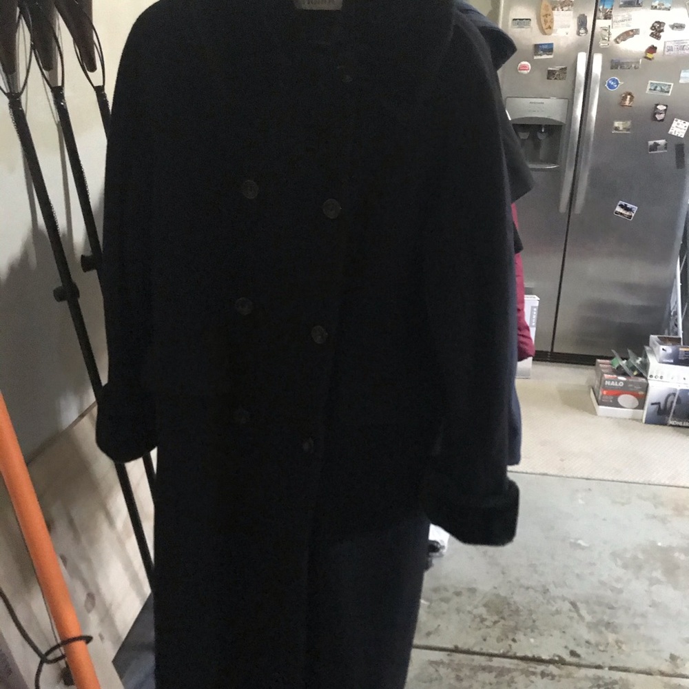 Long black winter coat